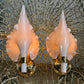 Barovier and Toso Pink Murano Glass Wall Lights