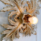 Silver Giltwood Florentine Flush Mount Light