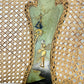Pair of 19th Century Green Queen Anne Revival Chinoiserie Bergere Chairs