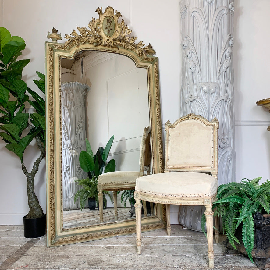French 19th Century Large Crested Chateau Mirror