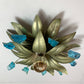 Chateau De Brie Aqua Aura Quartz Flower Wall Light