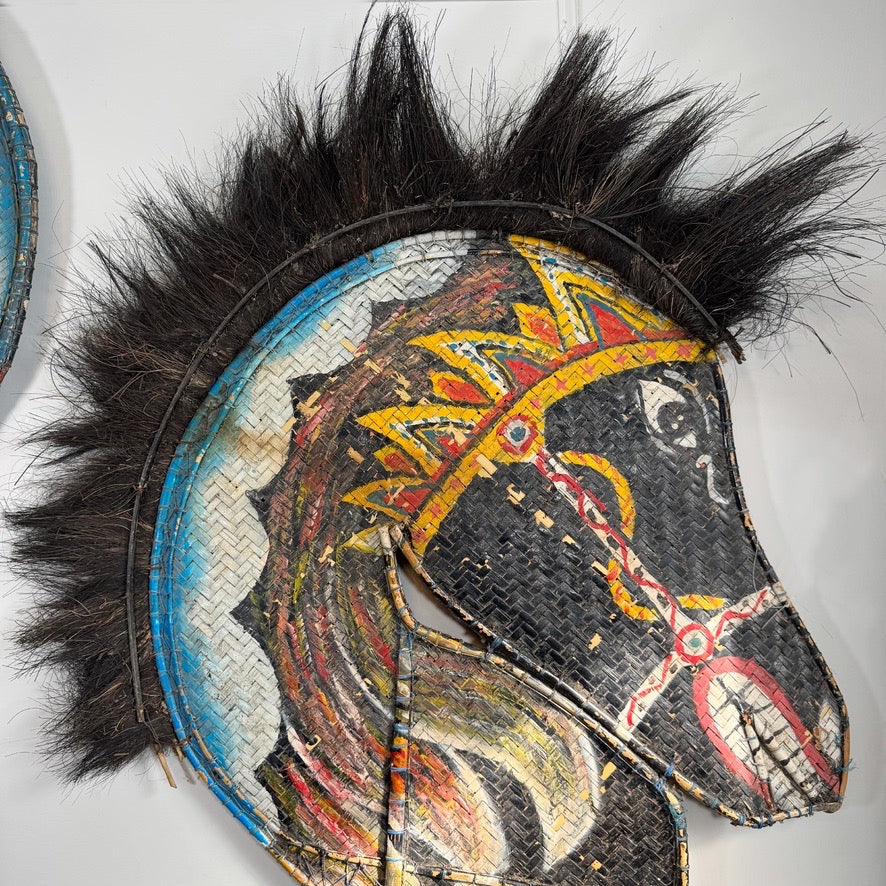 Pair of Large Kuda Lumping Ceremonial Horses from Java