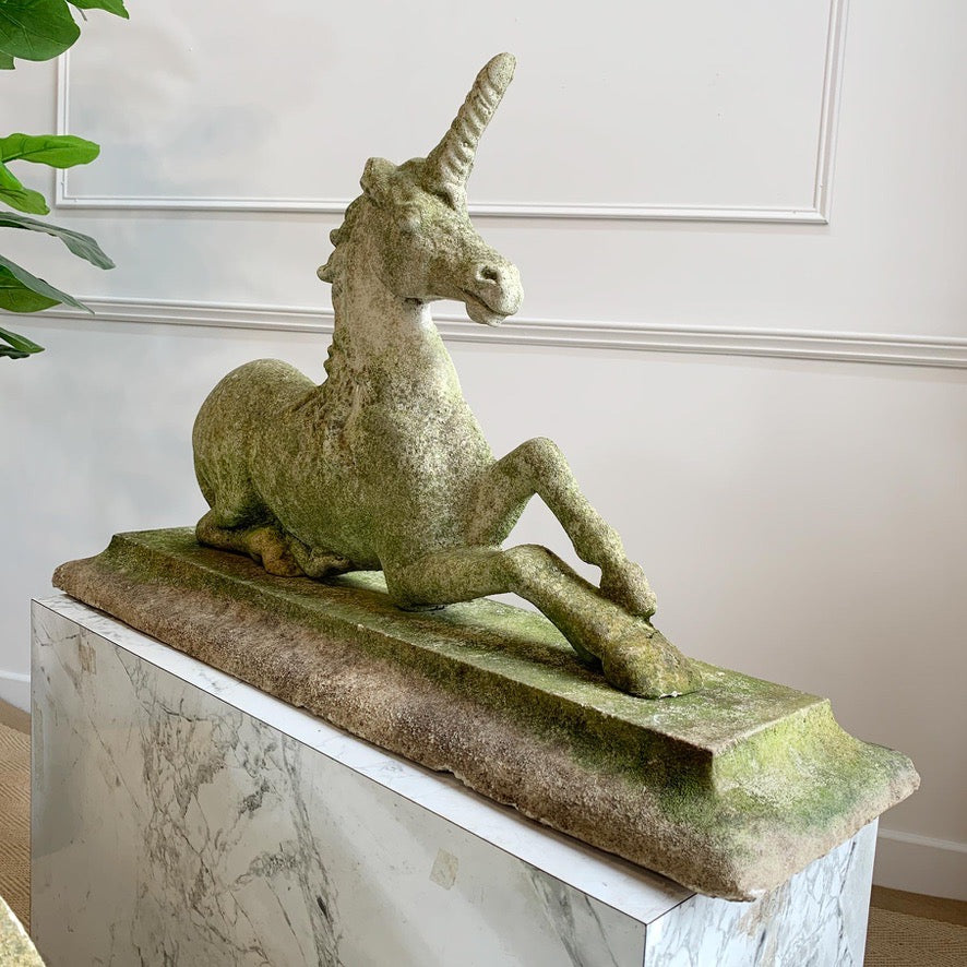 19th Century Heraldic Lion and Unicorn Statues