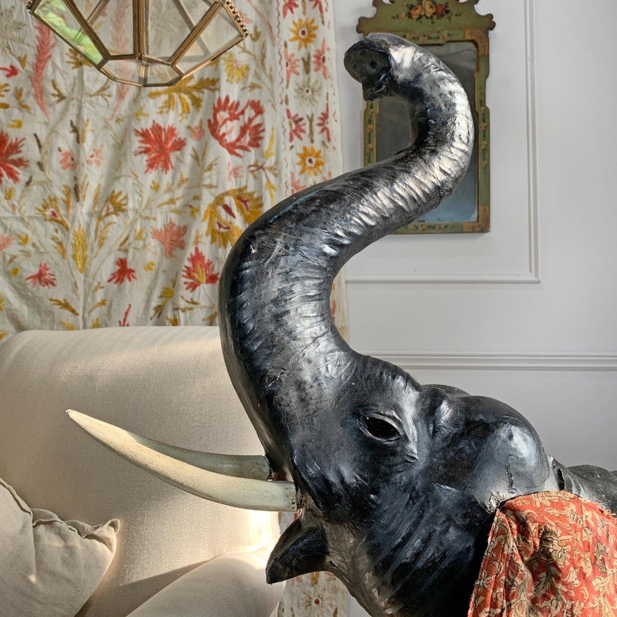 Huge 129 cm Tall Liberty of London Leather Elephant