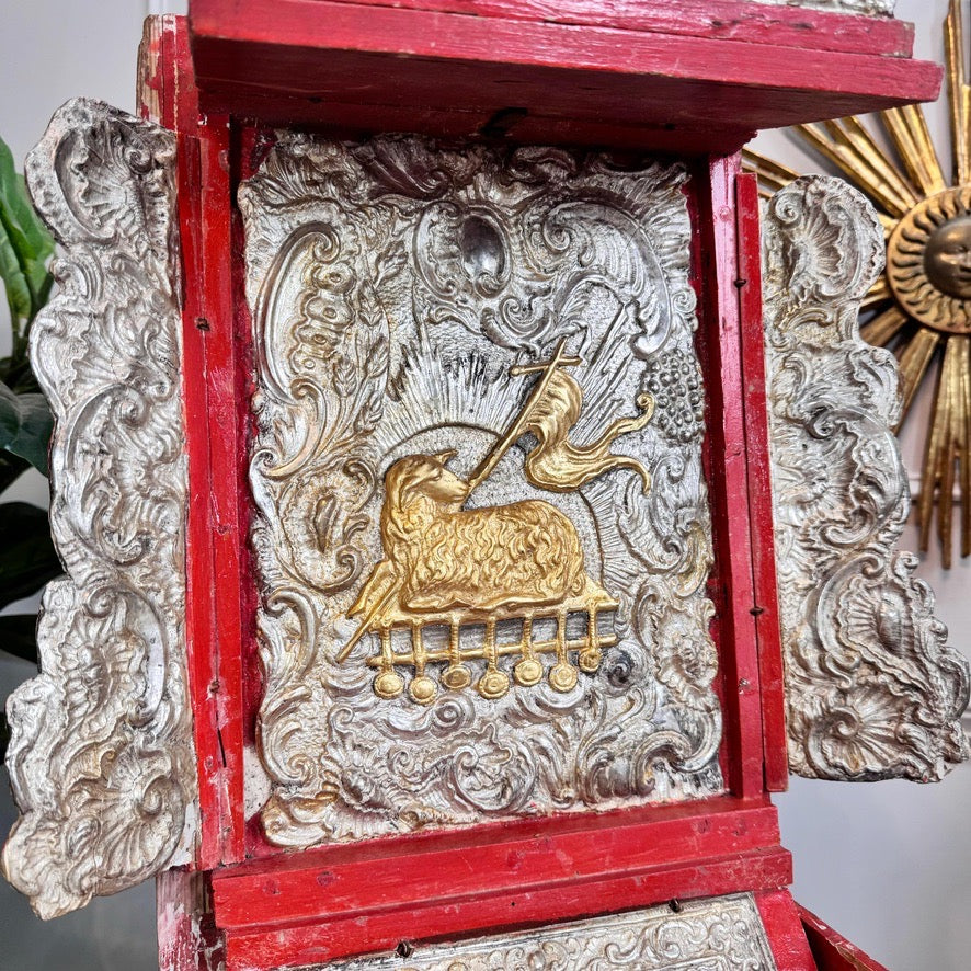 Antique Baroque Bible Box 18th Century Pastiglia Decorated