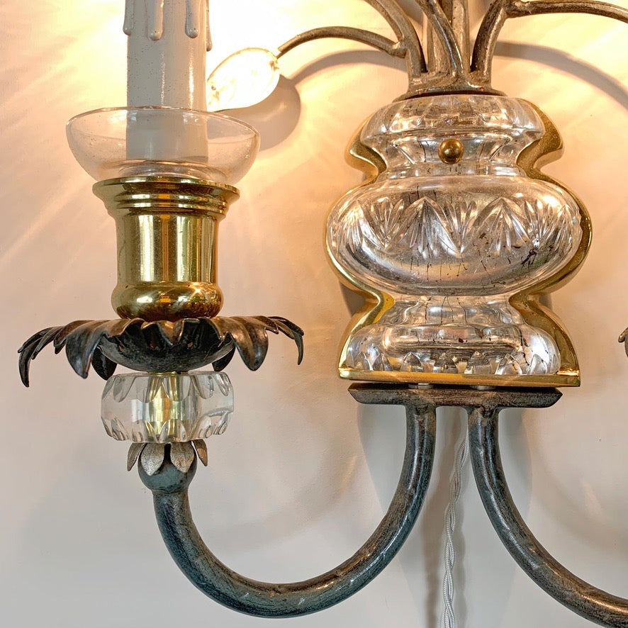 Banci Firenze Murano Glass Flower Wall Sconce