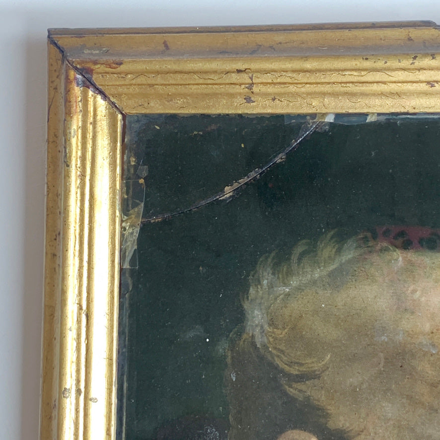 18th Century Portrait On Glass