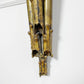 Brutalist Gold Lotus Torchiere Wall Light by Tom Greene for Feldman 1970's