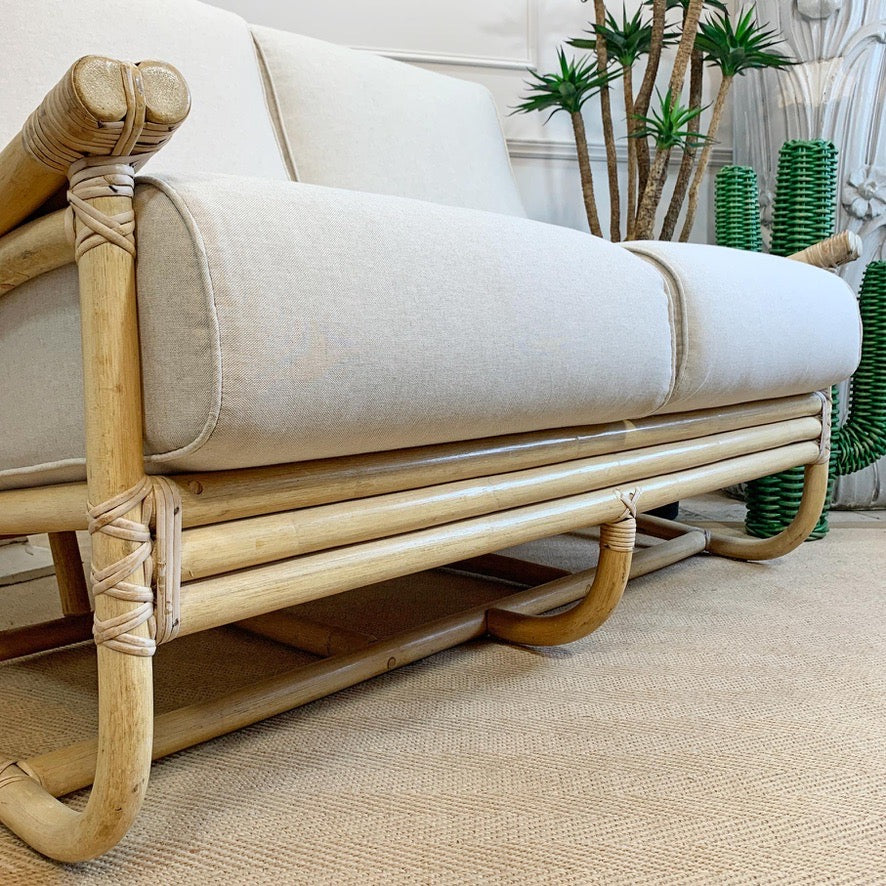 Angraves of Leicester Rattan Settee 1950's