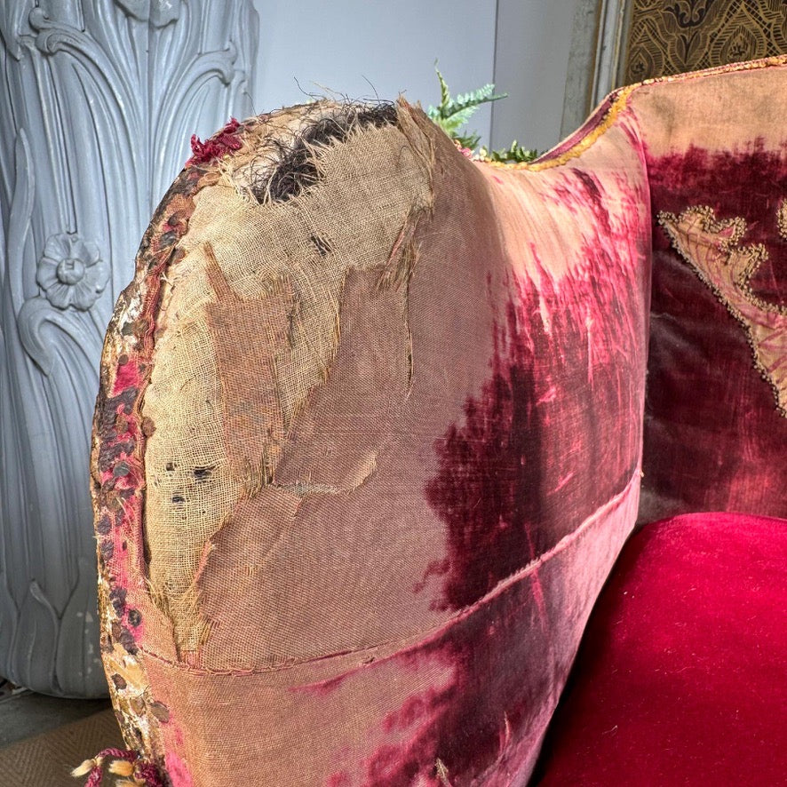 18th Century French Sleigh Form Ducal Crown Chair of Significant Importance