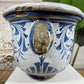 18th Century Blue and White French Cachepot probably Nevers