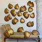 Maison Jansen Gold Monstera single leaf wall lights, 1970s