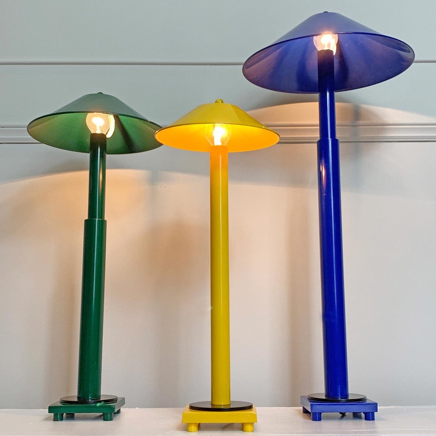 Set of 3 Kostka Lamps France  1970's / 80's