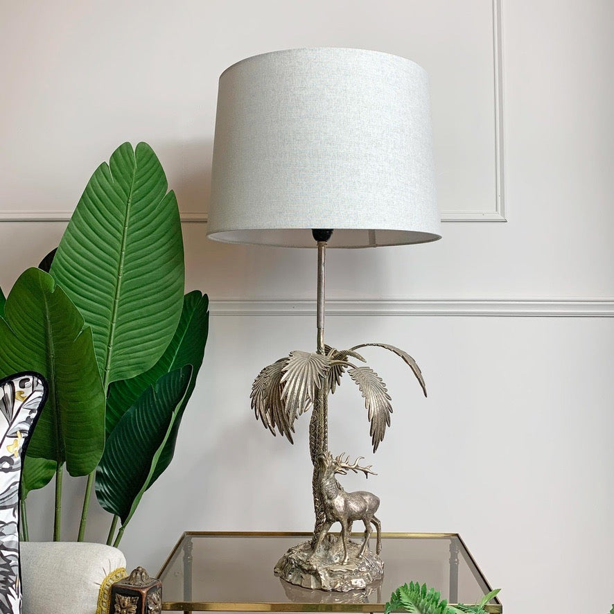Valenti Stag Silver Table Lamp 1970's