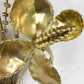 Brutalist French Gold Flower Bouquet Wall Light