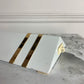 Italian White Enamel & Brass Desk Lamp, 1980's