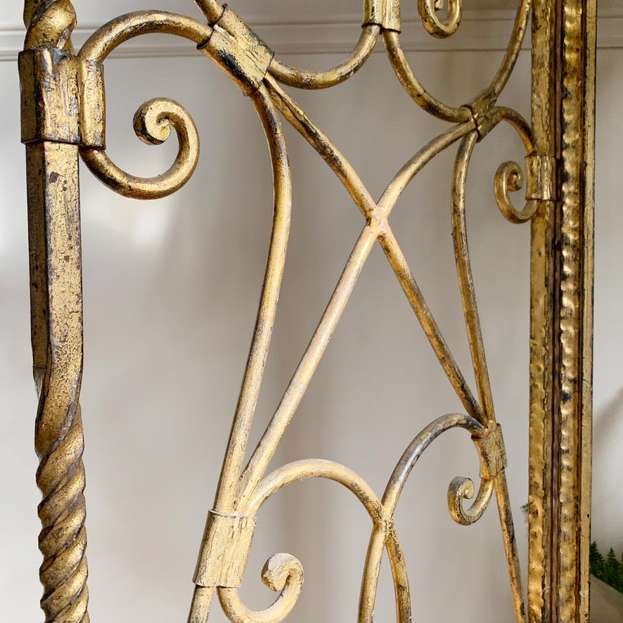 Pair of Wrought Iron Gilt Spanish Altar Gates