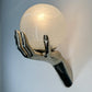 Maison Arlus Bronze Hand Wall Sconce in Gilt Silver France 1970's
