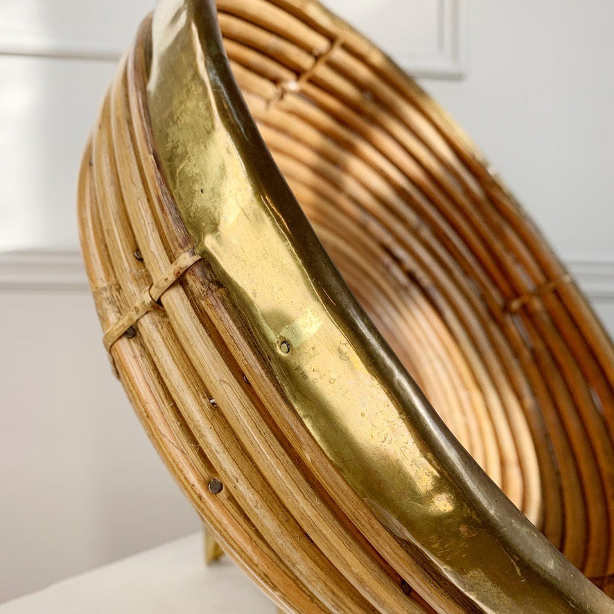 Gabriella Crespi Style Pencil Reed Banded Bowl