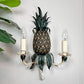 Polychrome Painted 1930's Italian Pineapple Wall Light