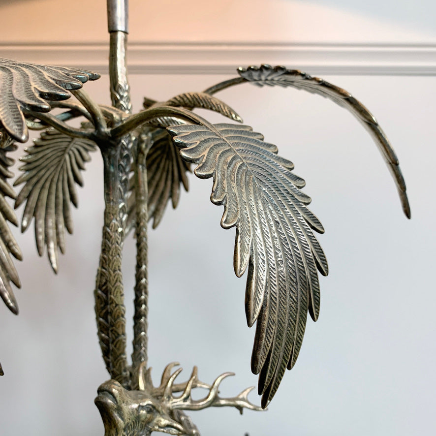 Valenti Stag Silver Table Lamp 1970's
