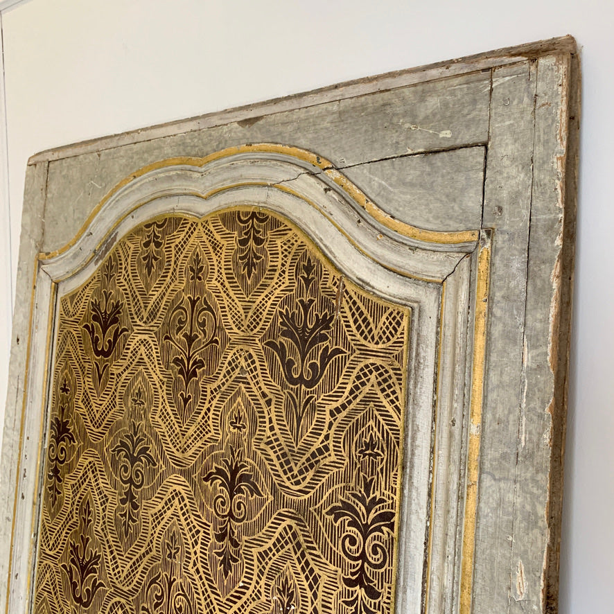 17th C Italian Hand Painted Gilt Chapel Panel