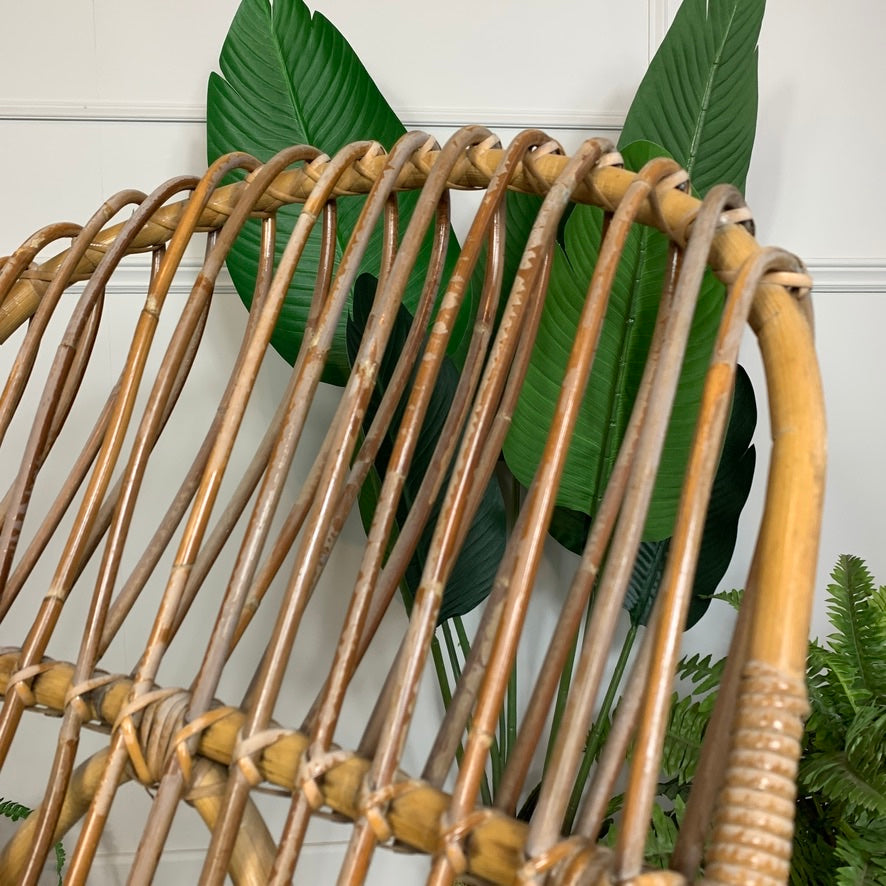 Rocking Chair in Bamboo and Rattan Attributed to Franco Albini 1950's