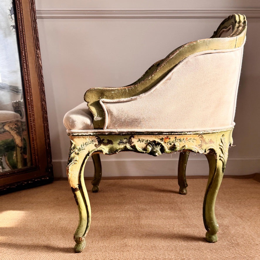 Antique Painted Venetian Chair Circa 1820