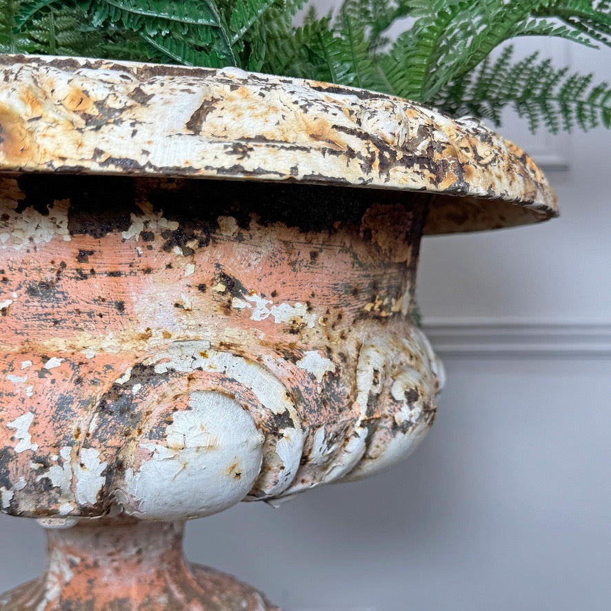 19th Century Cast Iron French Tazza Urn