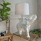 Mid Century Malicorne Ceramic Elephant Table Lamp