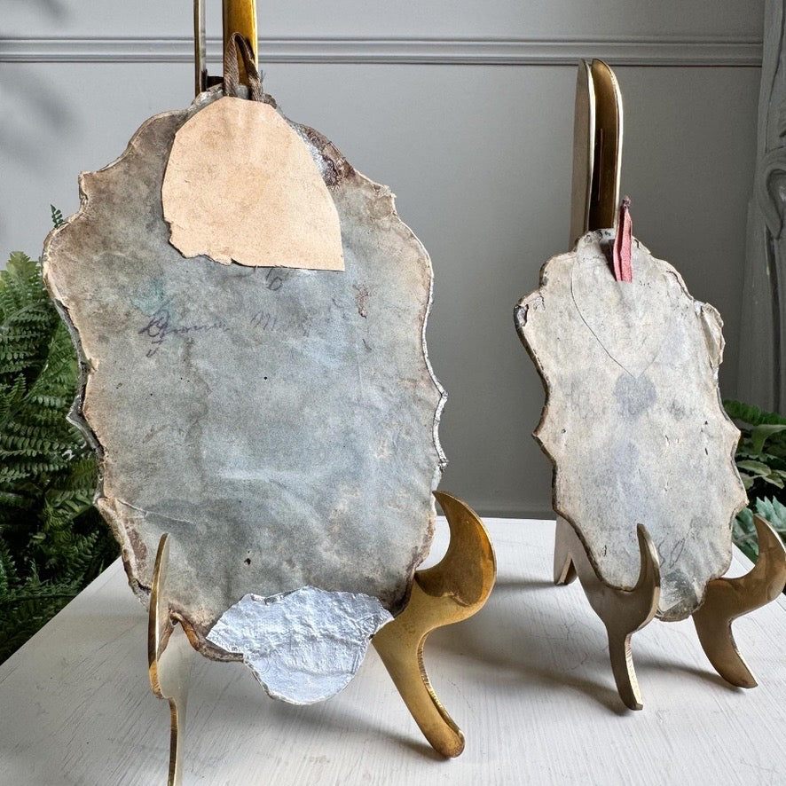Antique Pair of German Nuns' Mirrors circa 1800