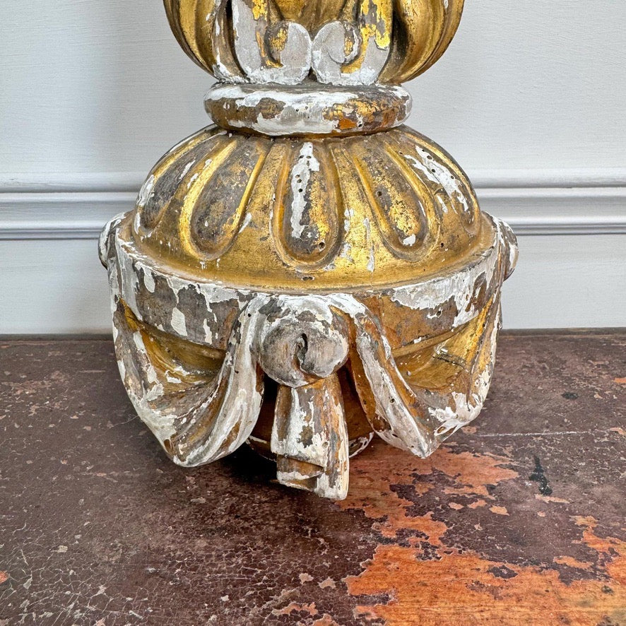Neo-gothic Giltwood Processional Cross on Orb Circa 1810
