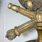 Large 18th Century Gold Religious Processional Cross on Later Base