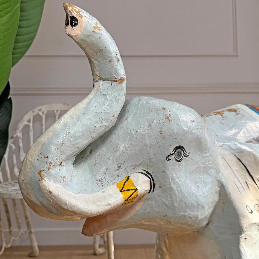 Large Folk Art Papier Mache Elephant