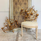 Pair Of Large Gold Palladio Wall Sconces Italy 1960's