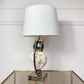 Exceptional, Willy Daro White owl table lamp, 1970's