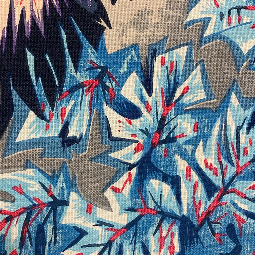 1950's Robert Debiève Cubist Screen Print 'Flight of Flamingos'