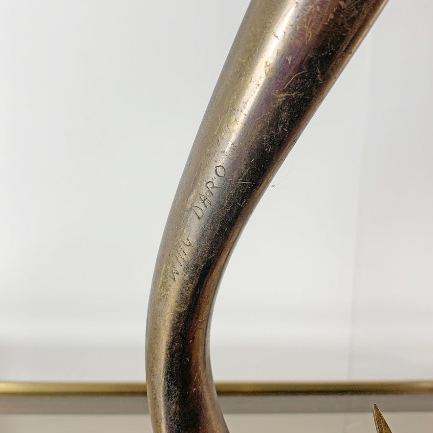 Exceptional Willy Daro White Swan Table Lamp 1970's