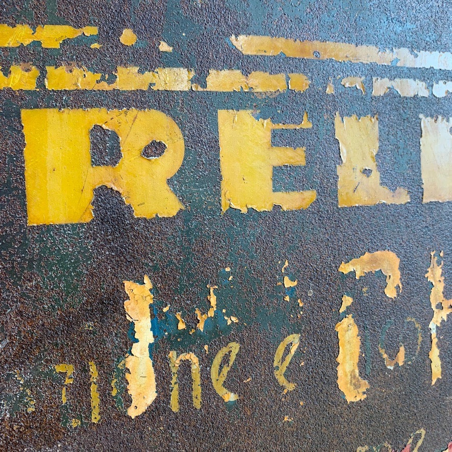Forged and Wrought Iron Italian Pirelli Advertising Sign Turin 1920