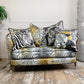 Antique French Parlour Settee in Tropics 'Fan Palm' Fabric