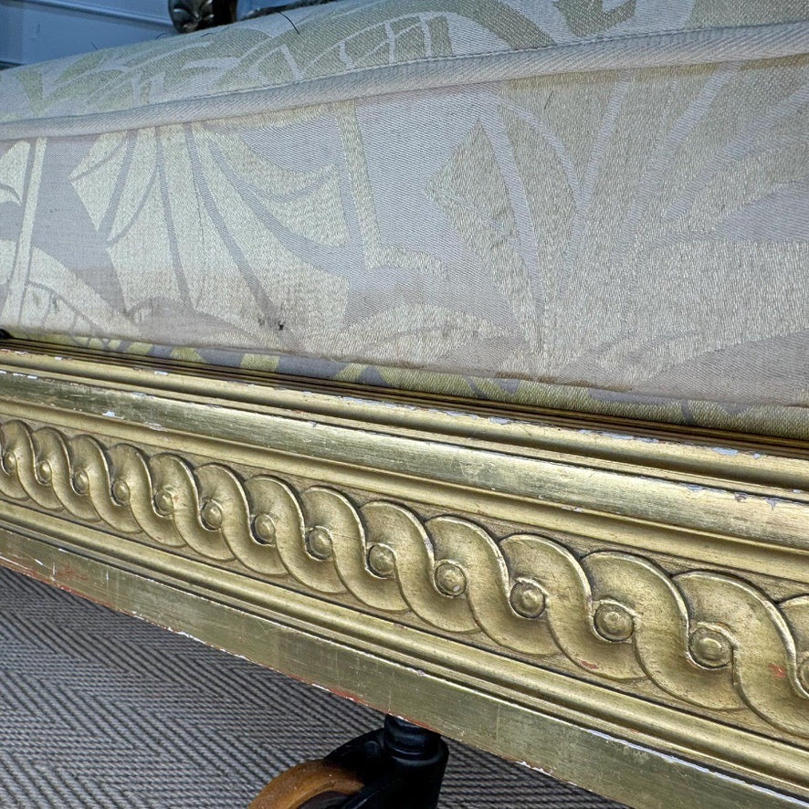 Giltwood Bergere Cane Bed Maple and Co of England Circa 1900