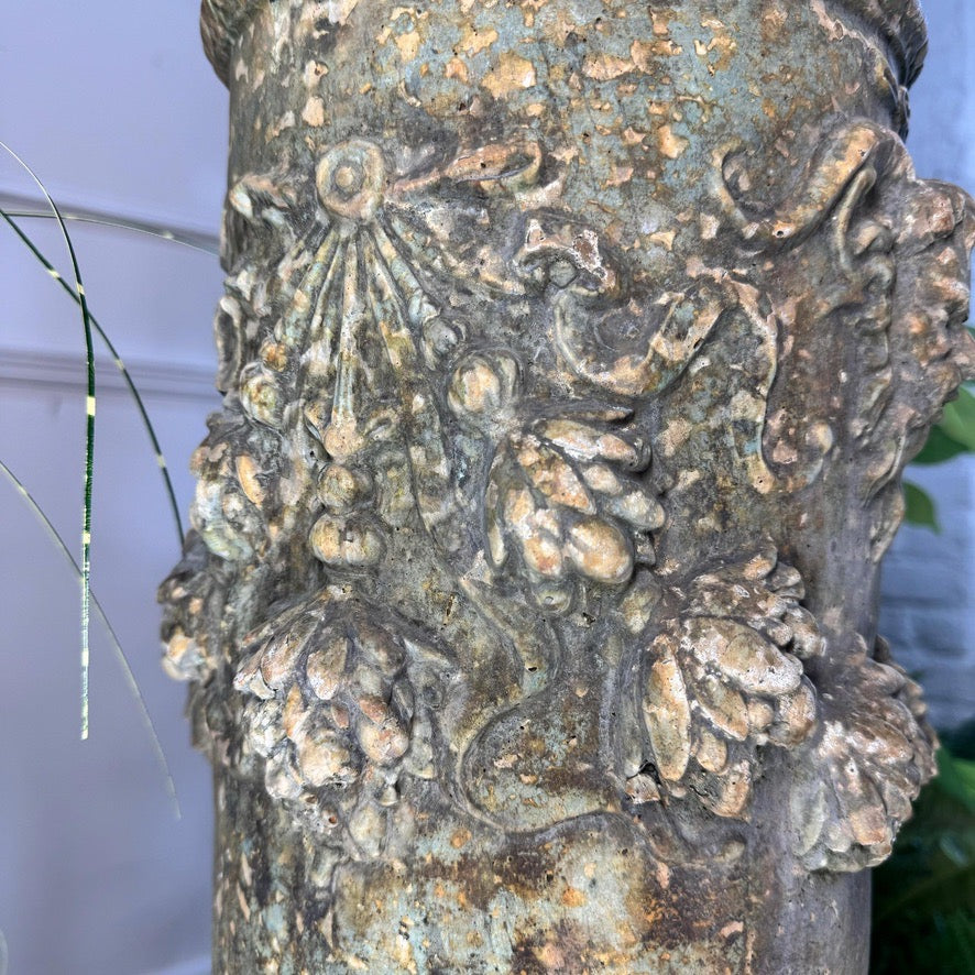 19th Century Satyr and Laurel Decorative Sundial Column