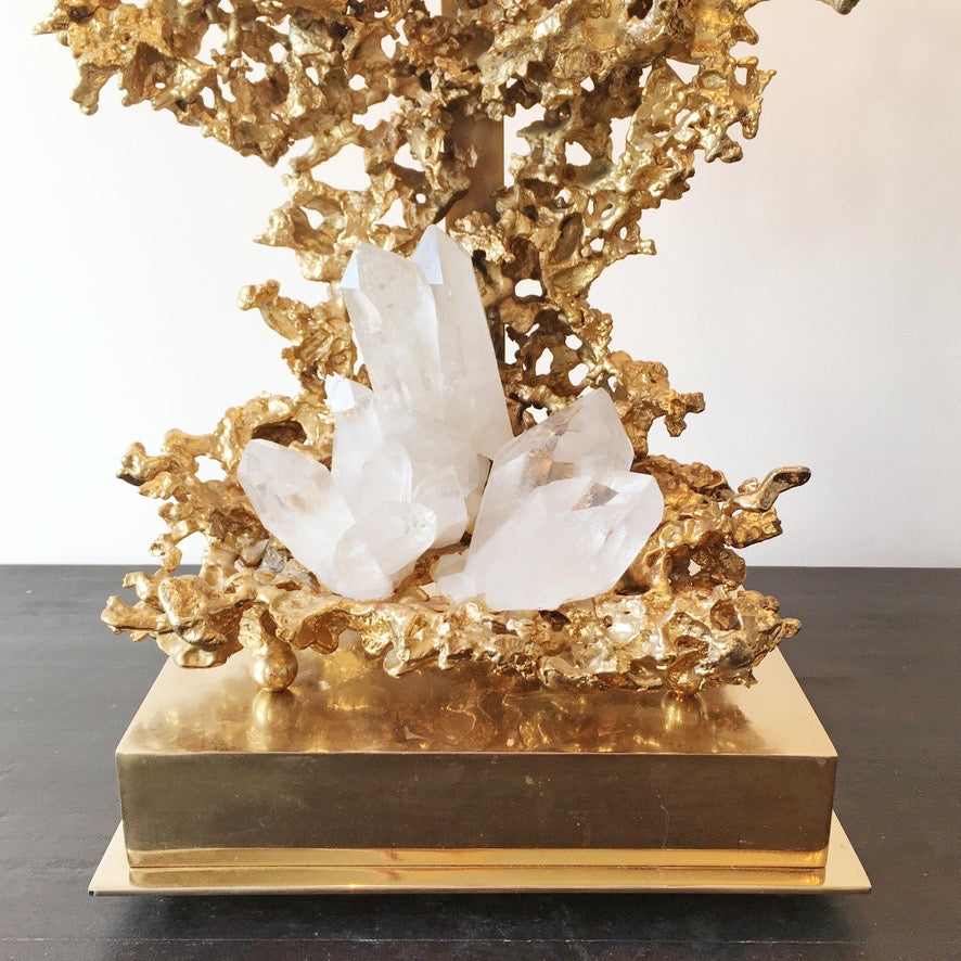 Claude Victor Boeltz 24K Gold Plated 'Exploded' Table Lamp