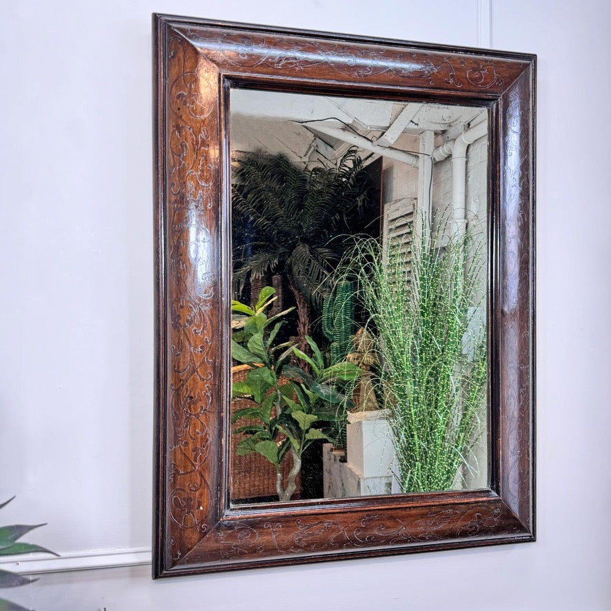 Antique Marquetry Mirror in the William and Mary style 18th Century