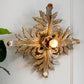 Silver Giltwood Florentine Flush Mount Light