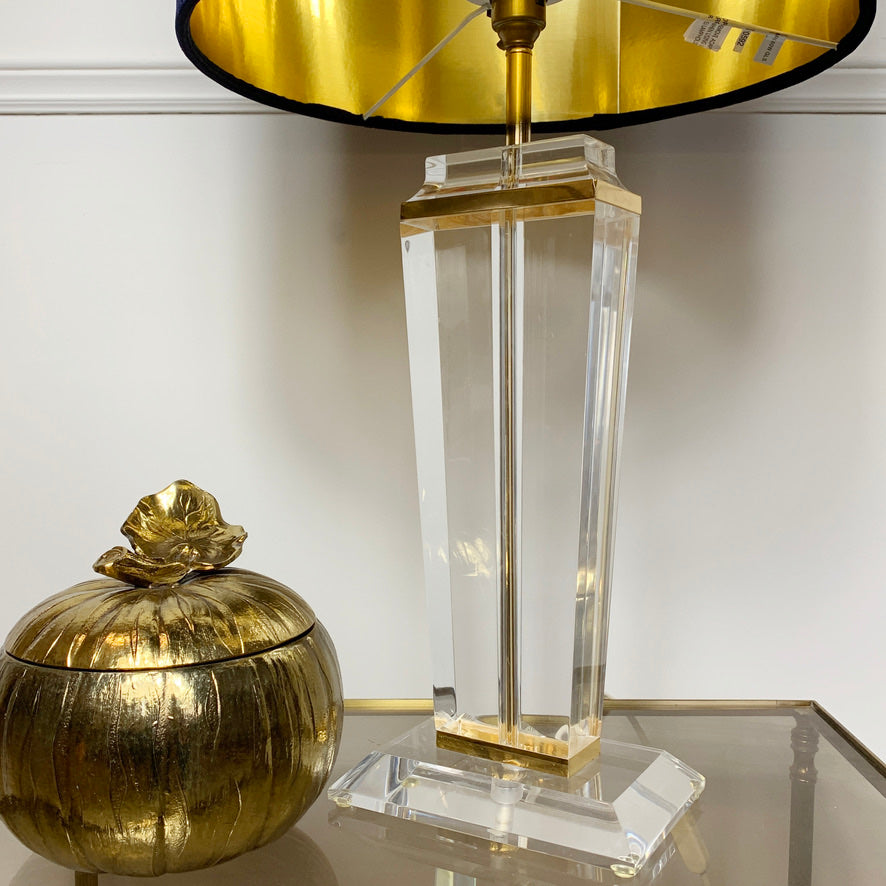 French Mid Century Lucite Table Lamp