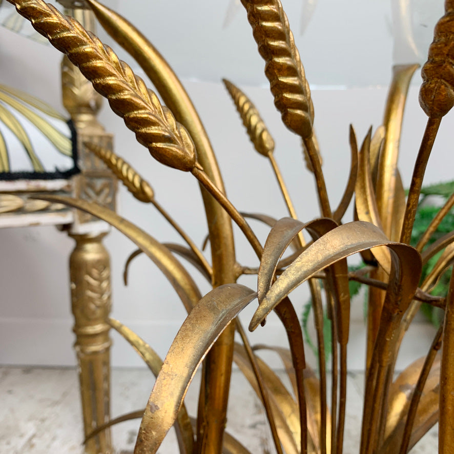 Gold Wheat Sheaf Side Table