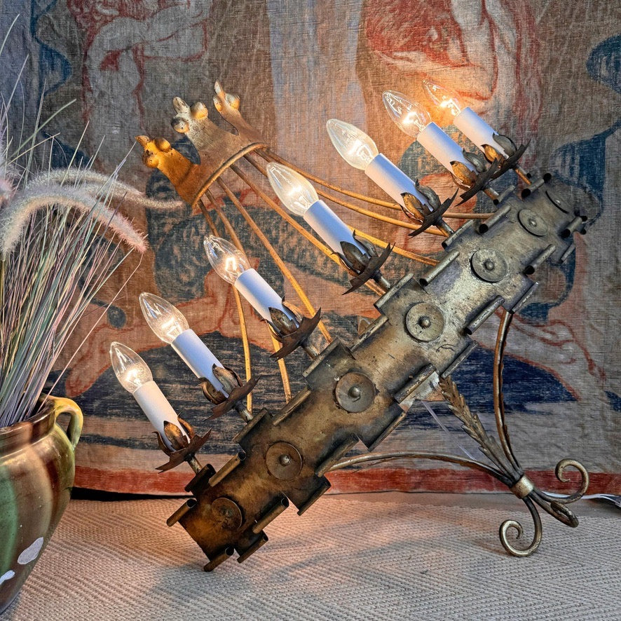 Vintage Ferro Wall Light 1950's Spain