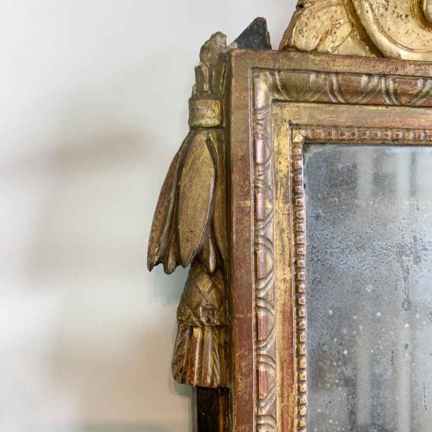 Superb Large 18th Century Louis XVI Gilt Wood Mirror