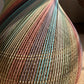 Italian Rainbow Rattan 'Emmanuelle' Peacock Coffee Table 1970's